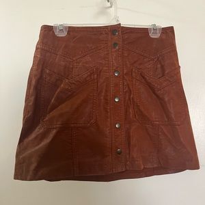 Free People leather skirt
